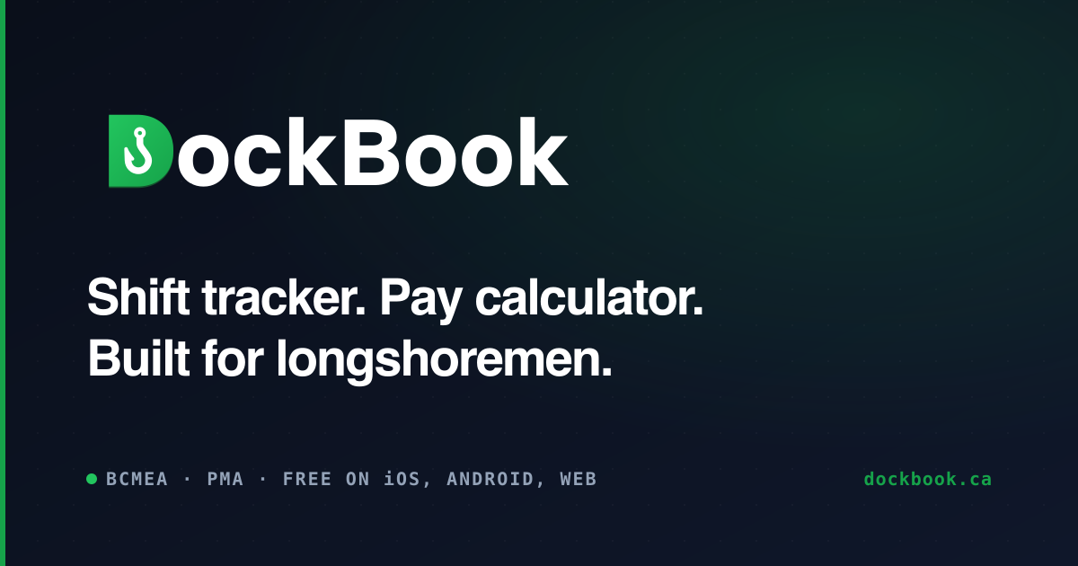DockBook · Longshore Pay Calculator & Shift Tracker